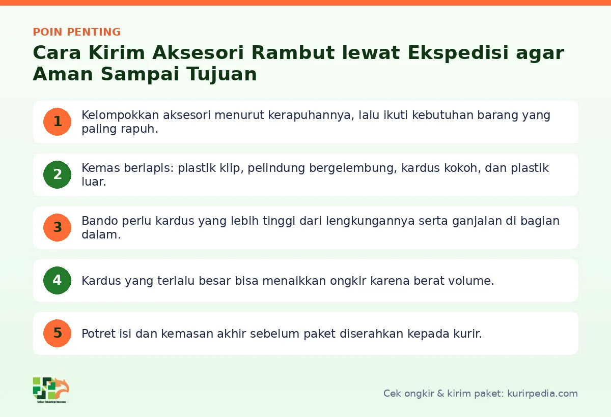 Poin penting: Cara Kirim Aksesori Rambut lewat Ekspedisi agar Aman Sampai Tujuan