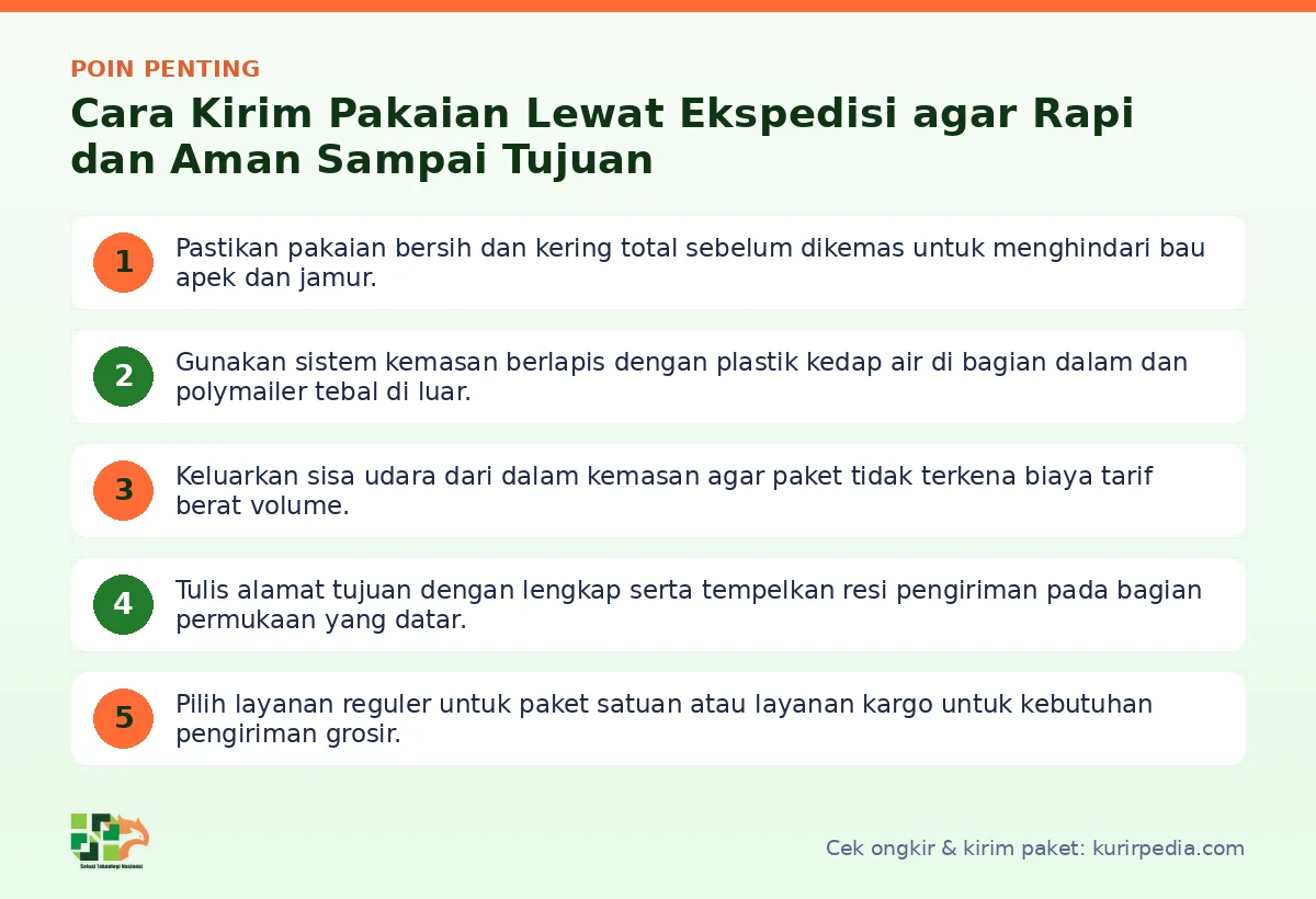 Poin penting: Cara Kirim Pakaian Lewat Ekspedisi agar Rapi dan Aman Sampai Tujuan