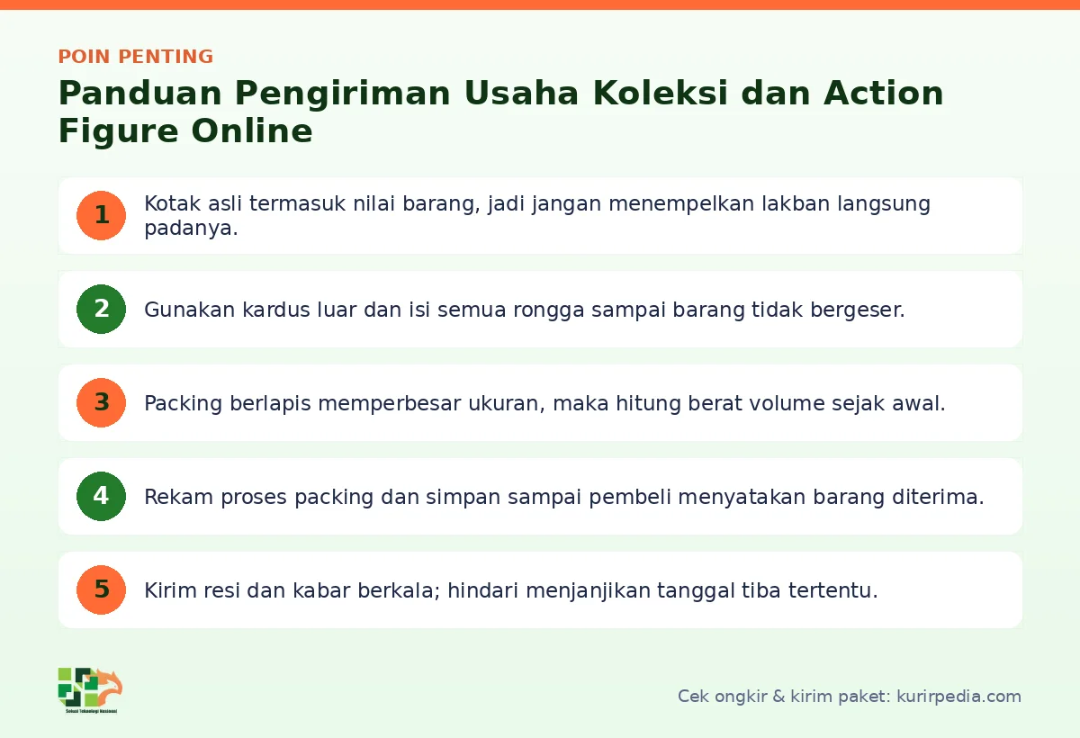 Poin penting: Panduan Pengiriman Usaha Koleksi dan Action Figure Online