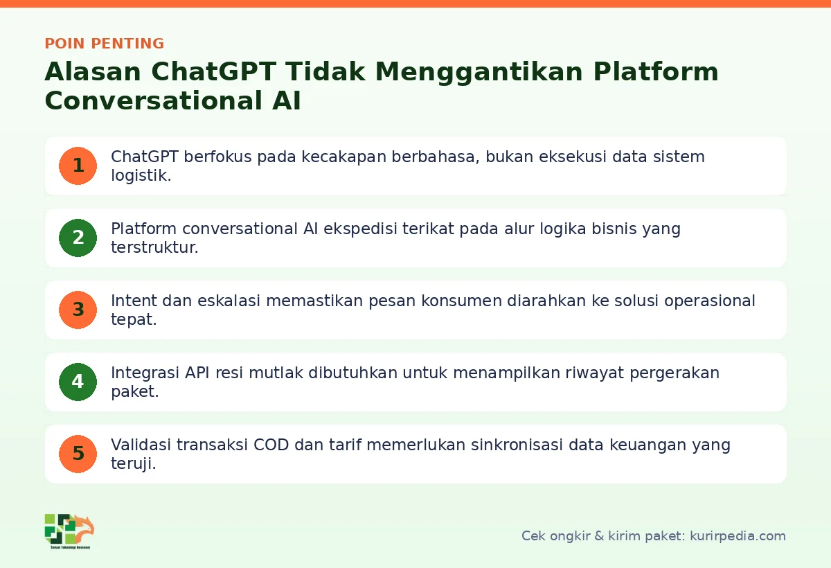 Infografis poin penting Platform conversational ai - Kurir Pedia