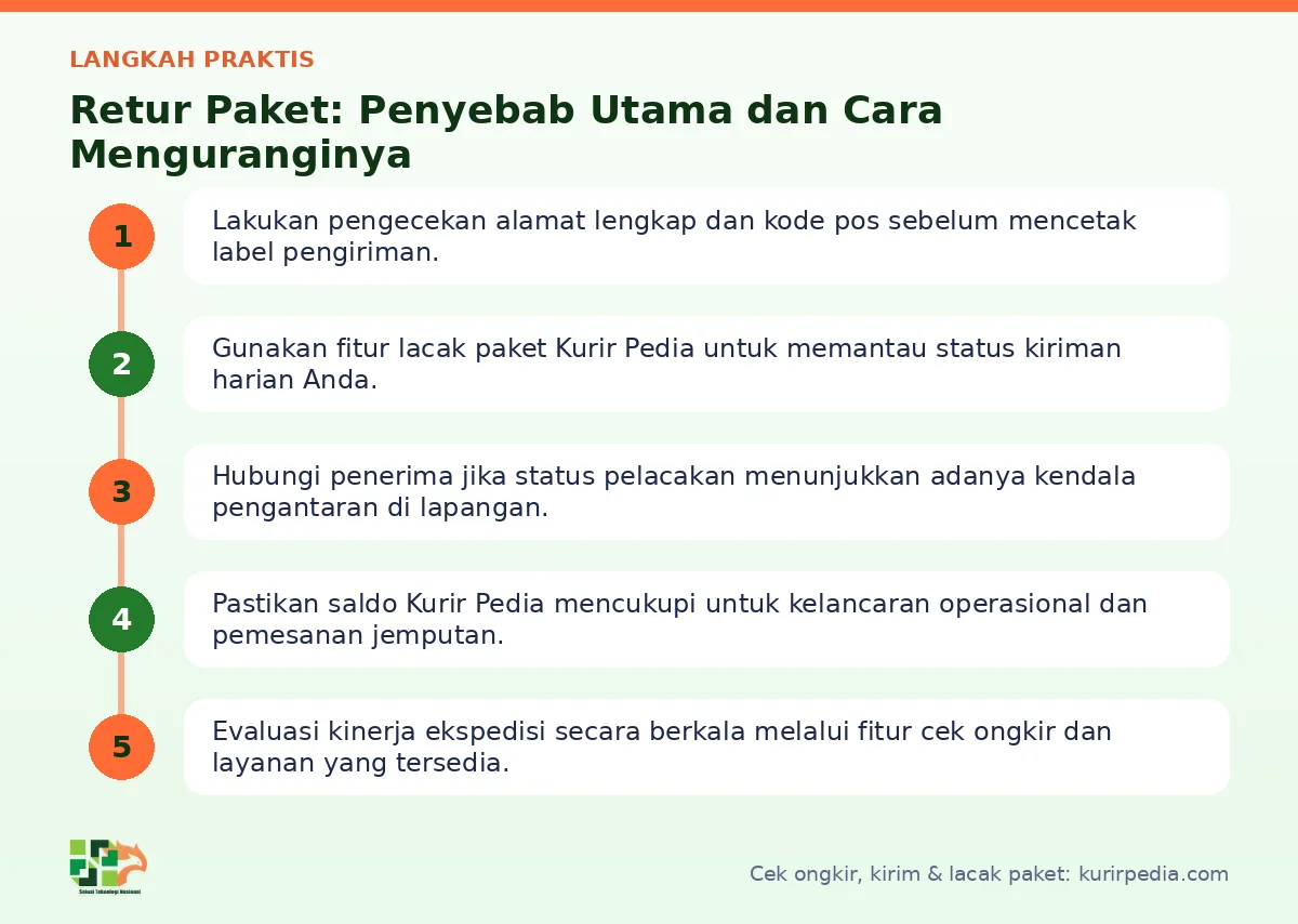 Langkah Retur paket di Kurir Pedia