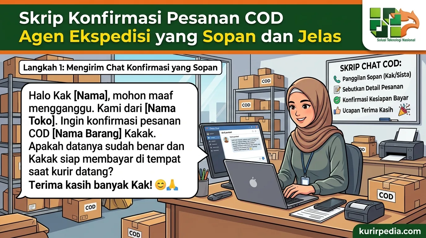 Skrip Konfirmasi Pesanan COD Agen Ekspedisi yang Sopan dan Jelas